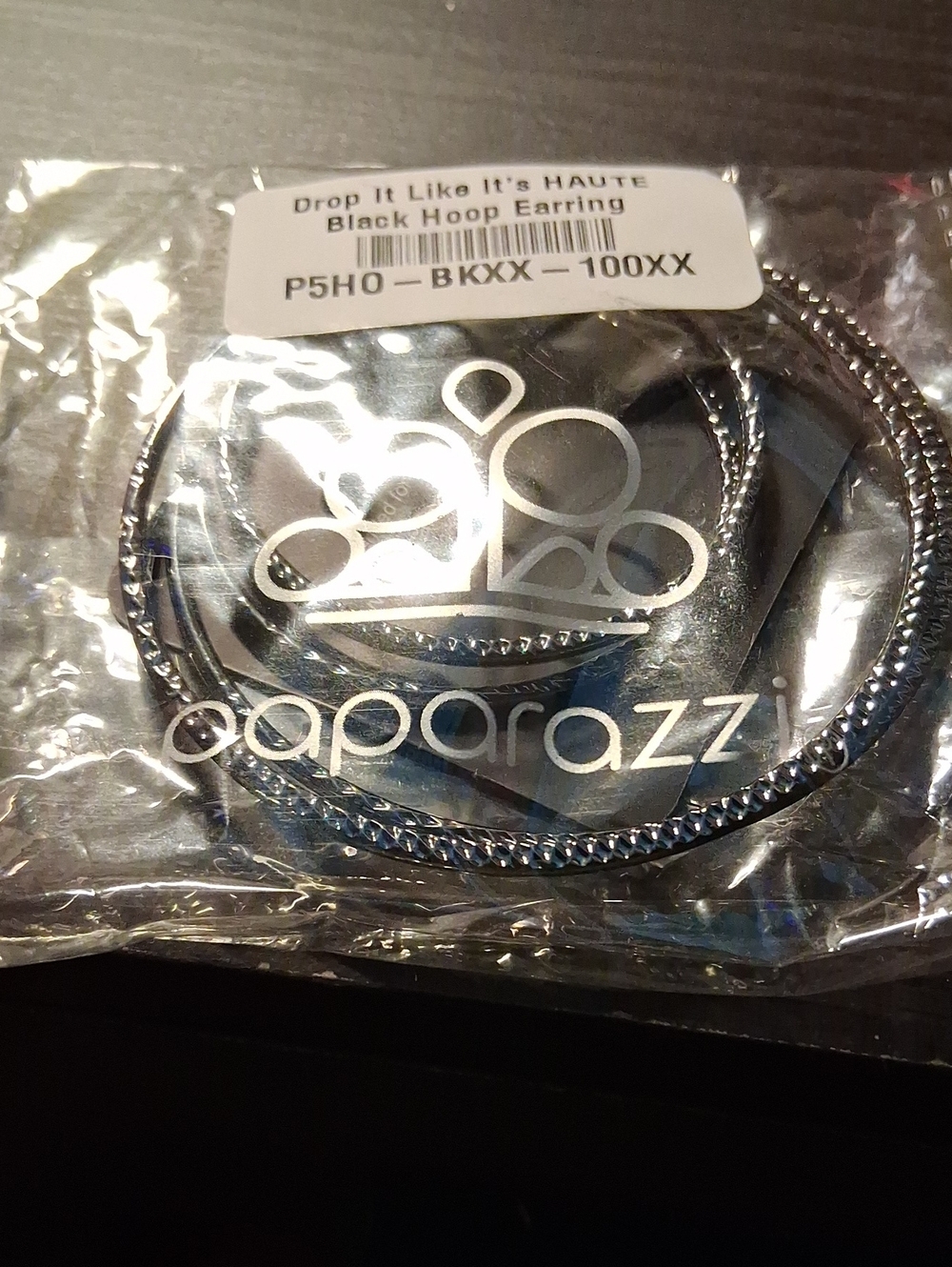 Black Hoop Earrings